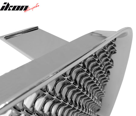 Fits 06-10 Dodge Charger Mesh Grille Front Upper Bumper Hood Grill Chrome ABS
