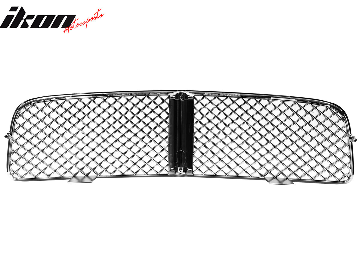 Fits 06-10 Dodge Charger Mesh Grille Front Upper Bumper Hood Grill Chrome ABS