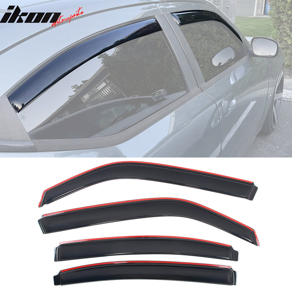 2006-2010 Dodge Charger Window Visors In-Channel Deflector Rain Guard