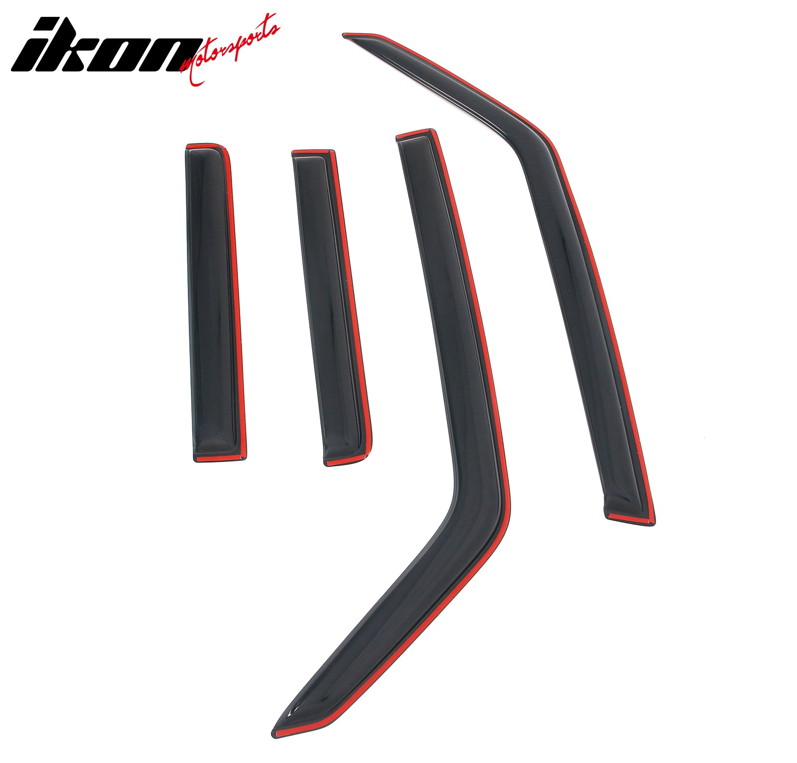 Fits 06-10 Jeep Commander In-Channel Side Window Deflectors Acrylic Rain Shade