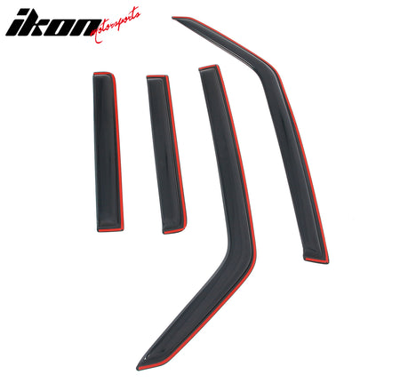Fits 06-10 Jeep Commander In-Channel Side Window Deflectors Acrylic Rain Shade