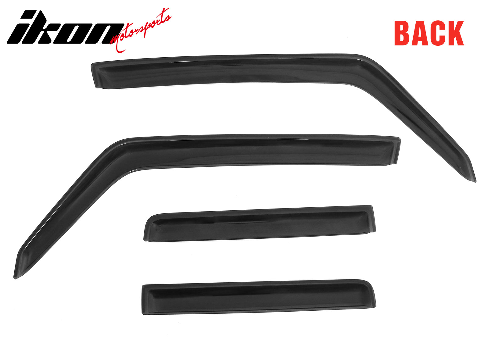 Fits 06-10 Jeep Commander In-Channel Side Window Deflectors Acrylic Rain Shade