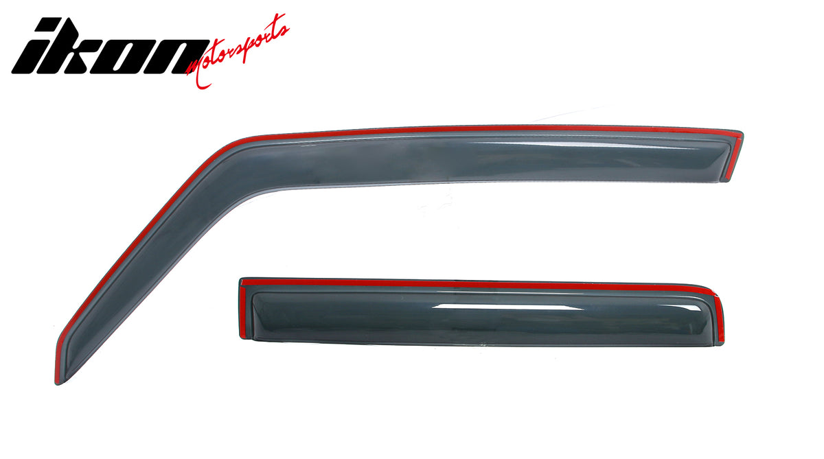 Fits 06-10 Jeep Commander In-Channel Side Window Deflectors Acrylic Rain Shade