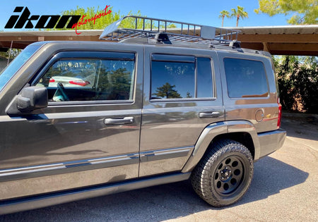 Fits 06-10 Jeep Commander In-Channel Side Window Deflectors Acrylic Rain Shade