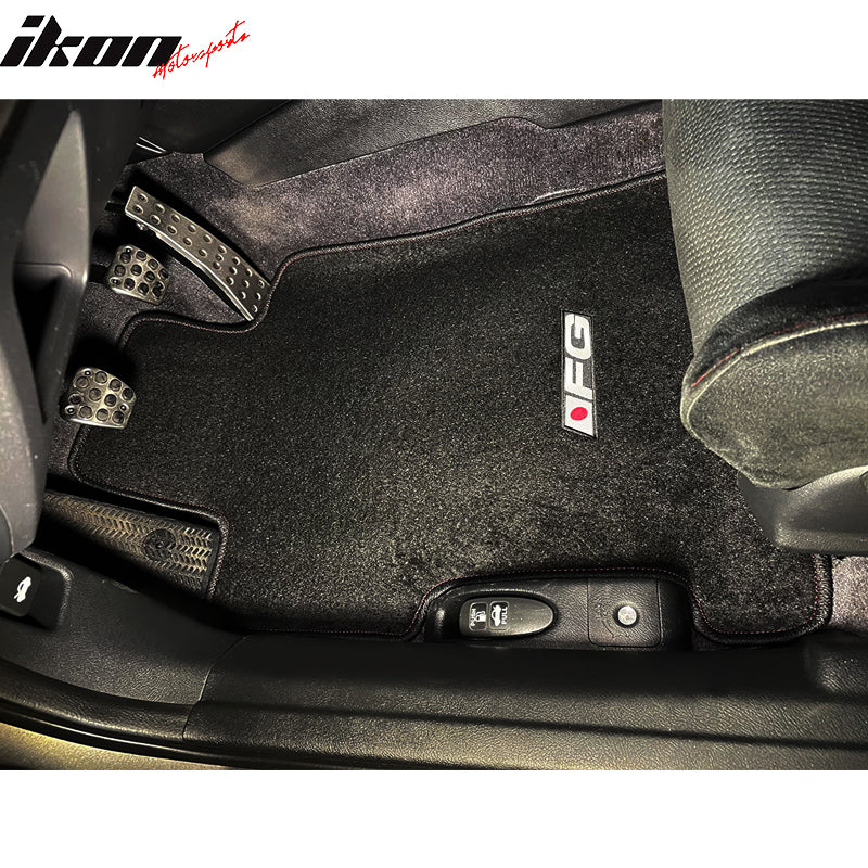 NRG Innovations Black Carpet Floor Mats For 88-91 Honda Civic EC/ED/EF - Complete Set