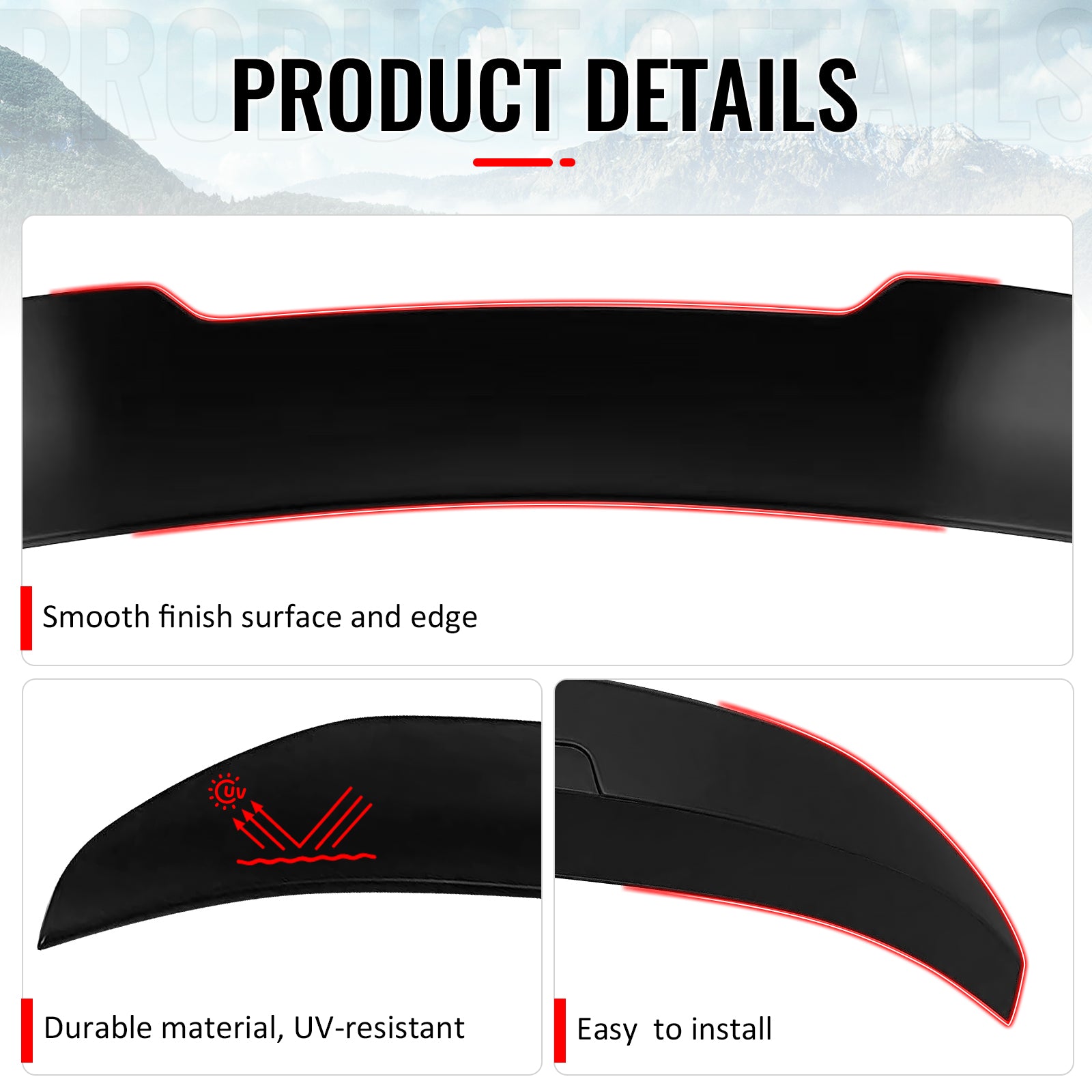 Fits 06-11 BMW E90 3-Series M3 Sedan PSM Style Trunk Spoiler Matte Black ABS