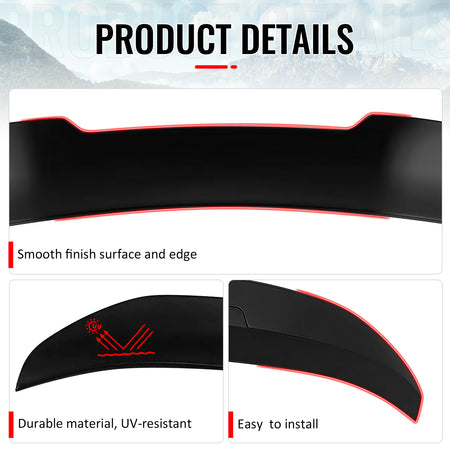 Fits 06-11 BMW E90 3-Series M3 Sedan PSM Style Trunk Spoiler Matte Black ABS