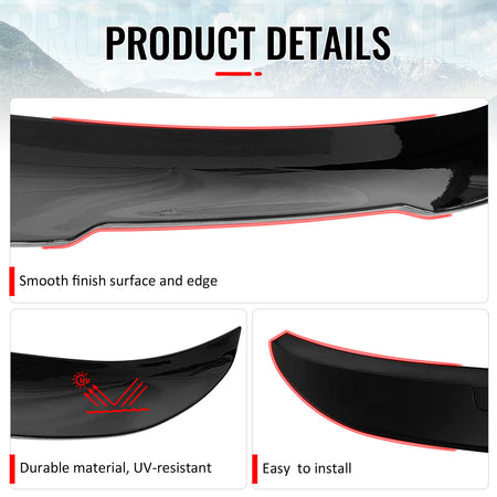 Fits 06-11 BMW E90 3-Series M3 Sedan PSM Style Trunk Spoiler ABS