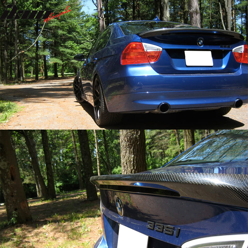 Fits 06-11 BMW E90 3-Series Sedan M-T Style Rear Trunk Spoiler Carbon Fiber CF