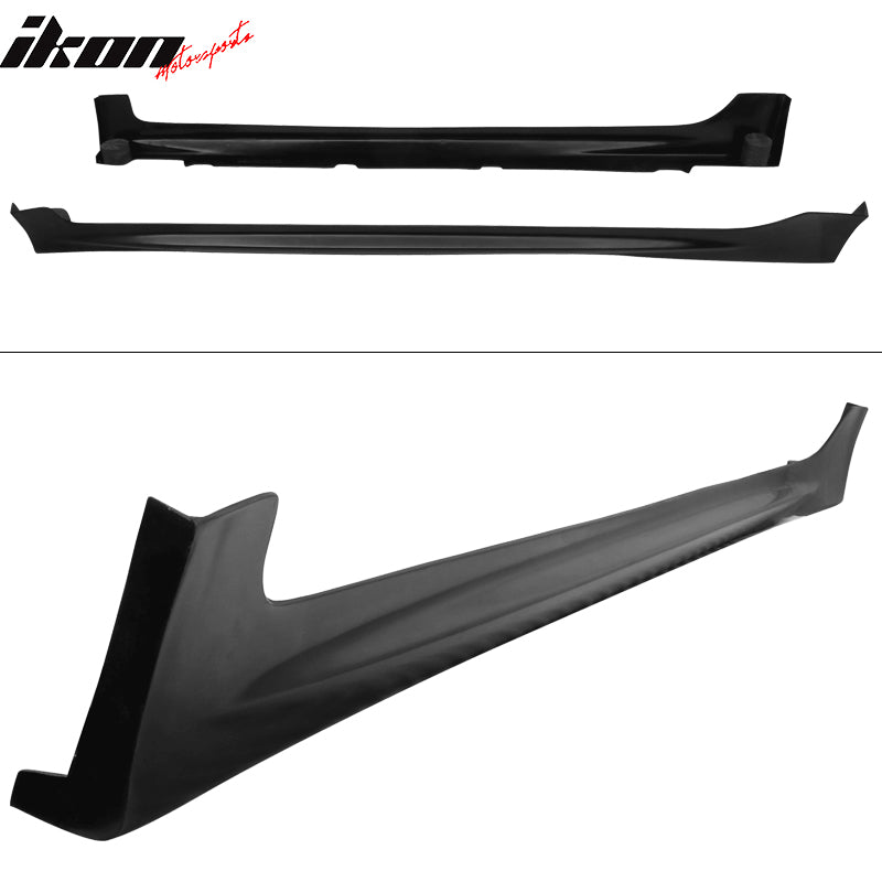 Fits 06-11 Honda Civic 2DR Mugen Style Side Skirt PU Rocker Panel Extension Pair