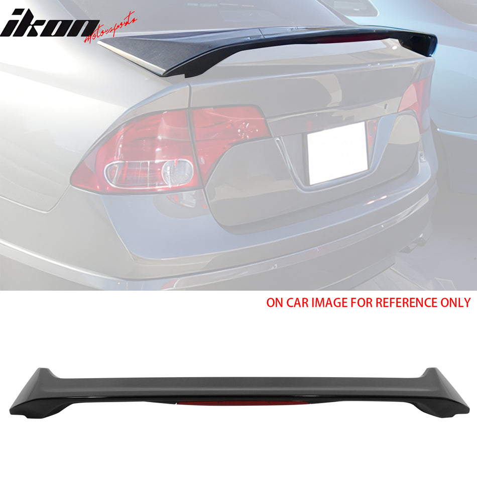 2006-2011 Honda Civic OE Style Painted #NH731P Black Trunk Spoiler LED