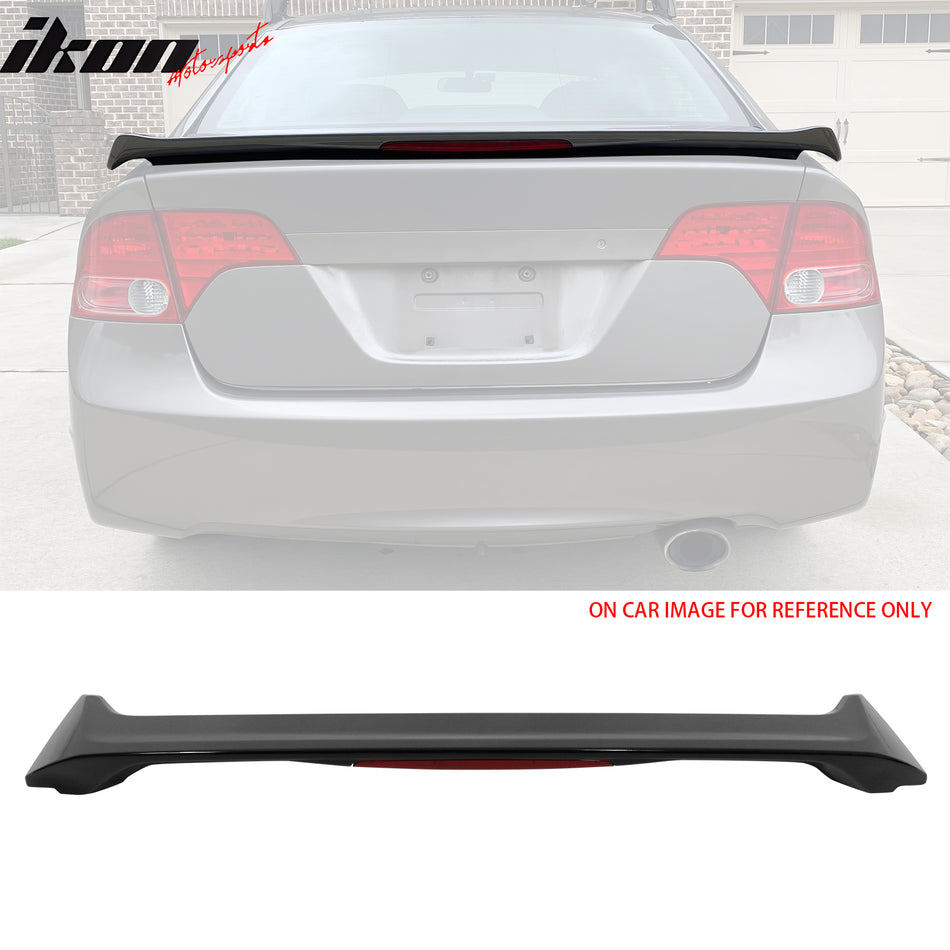 2006-2011 Honda Civic Sedan Si Style #NH731P Black Trunk Spoiler W/LED