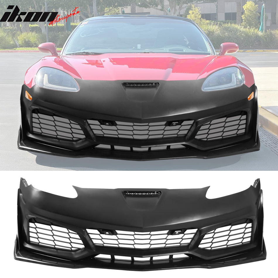 06-13 Chevy Corvette C6 Front Bumper Cover C7 ZR1 Style Conversion