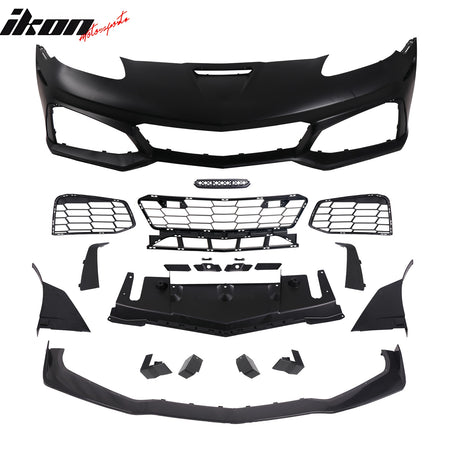 Fits 06-13 Corvette C6 Front Bumper Cover C7 ZR1 Style Conversion Replacement