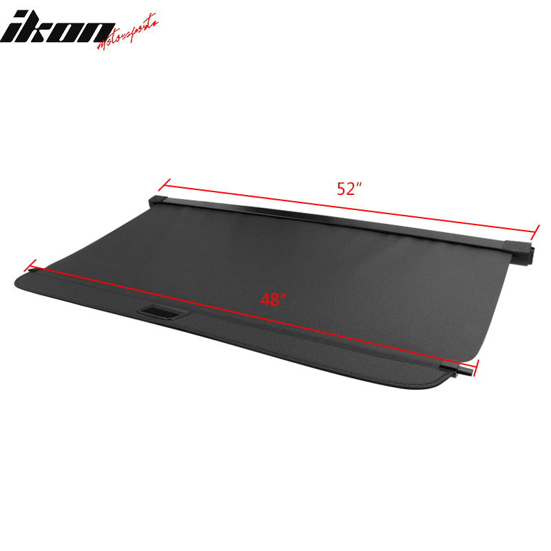 Cargo Cover Compatible With 2006-2011 Benz ML Class W164, Vinly + Aluminum Rod Tonneau Cover Retractable By IKON MOTORSPORTS, 2007 2008 2009 2010 2011 2012