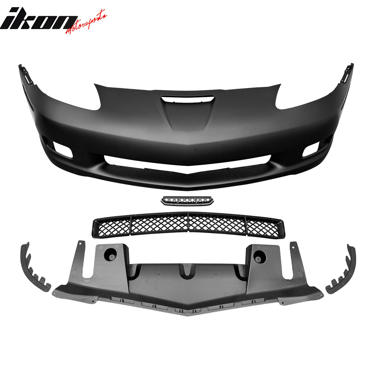 For 06-13 Chevrolet Corvette C6 Front Bumper Cover Z06 Style Conversion Assembly