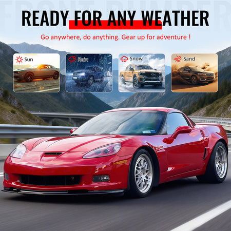 Fits 06-13 Chevrolet Corvette C6 Front Bumper Cover Z06 Style w/ Gloss Black Lip