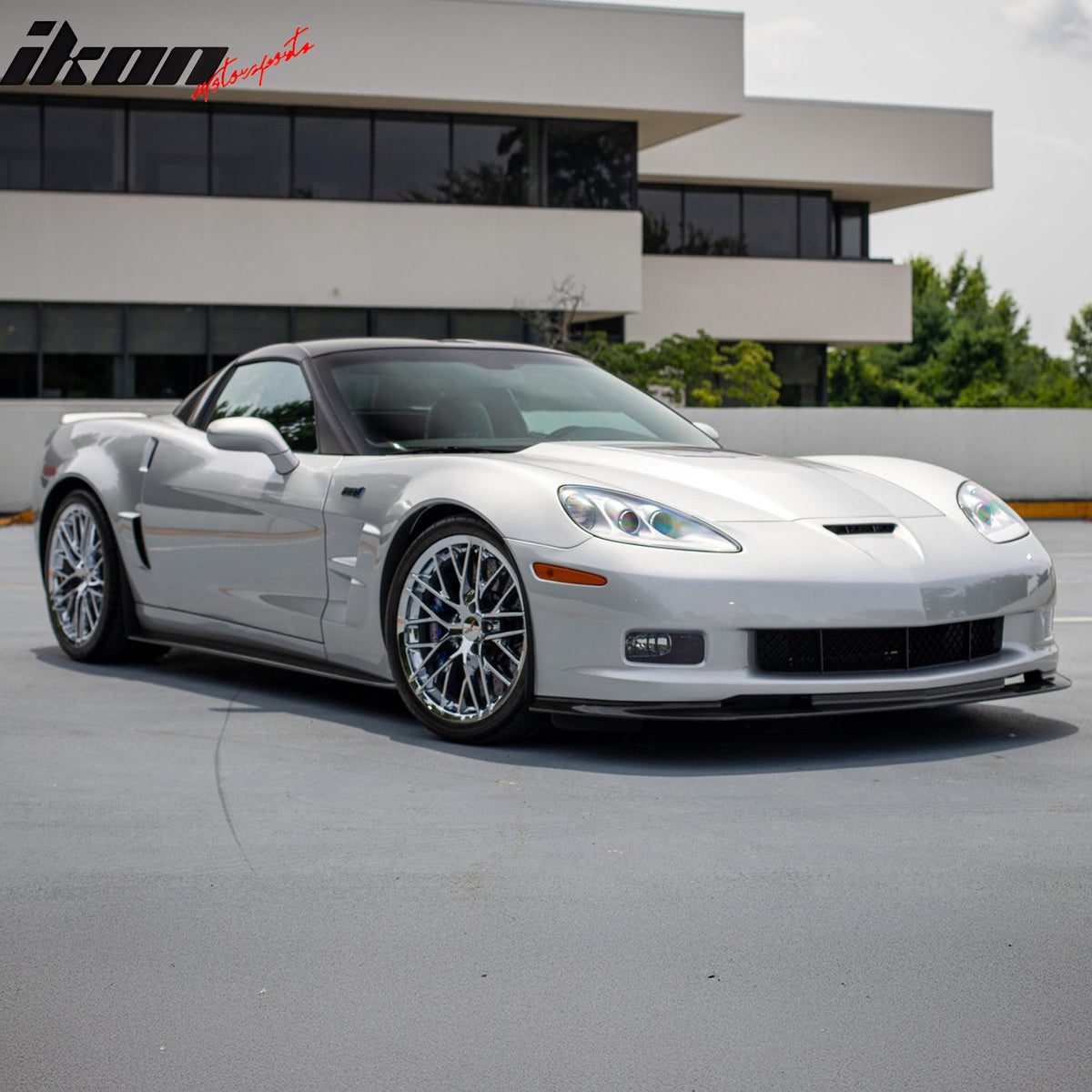 Fits 06-13 Chevrolet Corvette C6 Front Bumper Cover Z06 Style w/ Gloss Black Lip