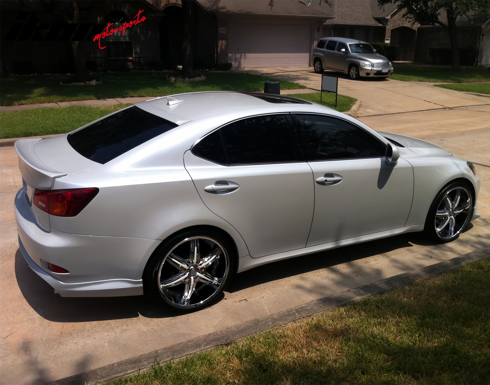 IKON MOTORSPORTS, Rear Window Roof Spoiler Compatible with 2006-2013 Lexus 2nd Gen IS250/IS350 2008-2013 IS F Sedan 4-Door, OE Style Unpainted Gray ABS Top Roofline Windshield Visor Spoiler Wing