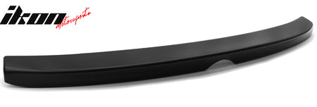 IKON MOTORSPORTS, Trunk Spoiler Compatible with 2006-2013 Lexus 2nd Gen IS250/IS350/IS F Sedan 4-Door, C Style Unpainted Black ABS Plastic Rear Trunk Lid Spoiler Wing Lip