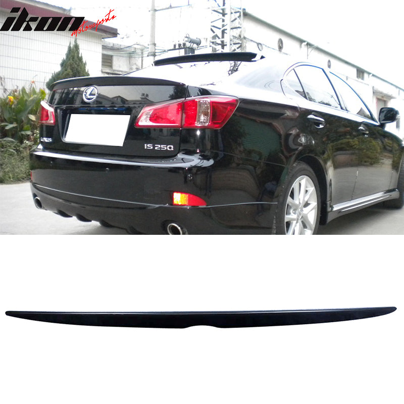 IKON MOTORSPORTS Painted Trunk Spoiler For Lexus IS250/IS350/IS-F Sedan (2006-2013) – Black Sapphire #8U0