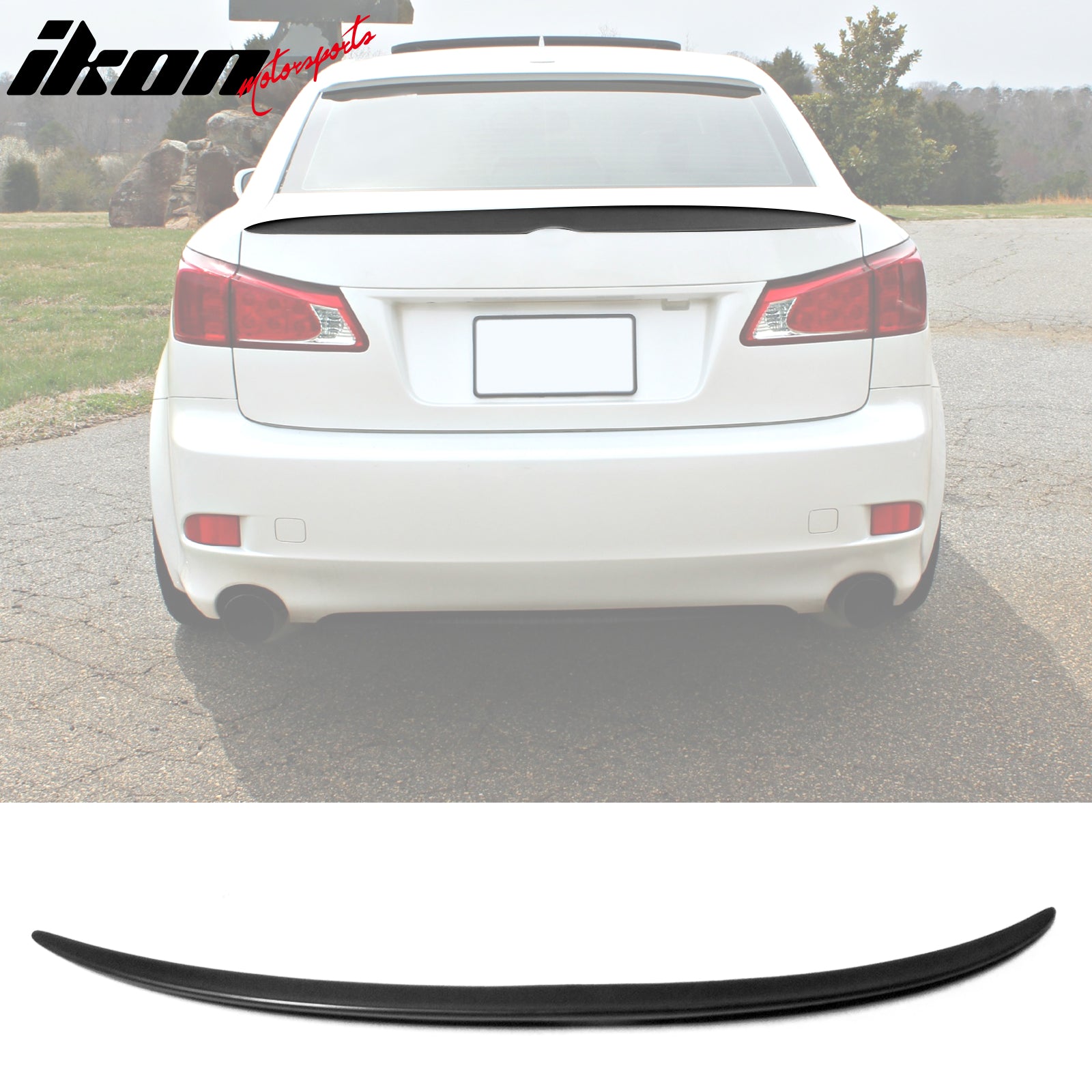 For 06-13 Lexus IS250 IS350 Sedan SP Style Black Rear Tail Trunk