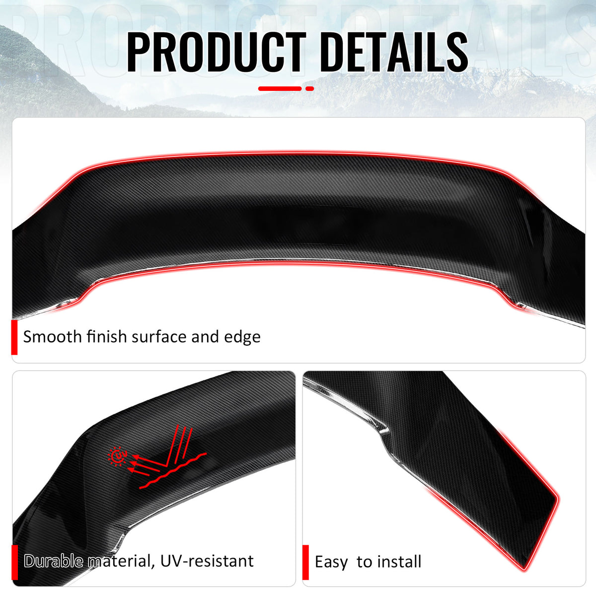 Fits 06-14 Lexus IS250 IS350 IS F 4DR Trunk Spoiler Carbon Fiber Print R Style