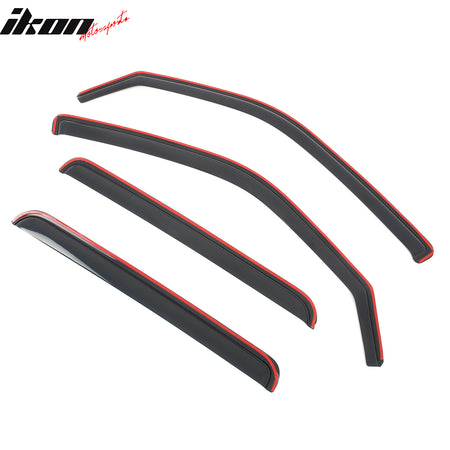Fits 06-14 Honda Ridgeline Window Visors In Channel Deflectors Vent Guard 4PCS