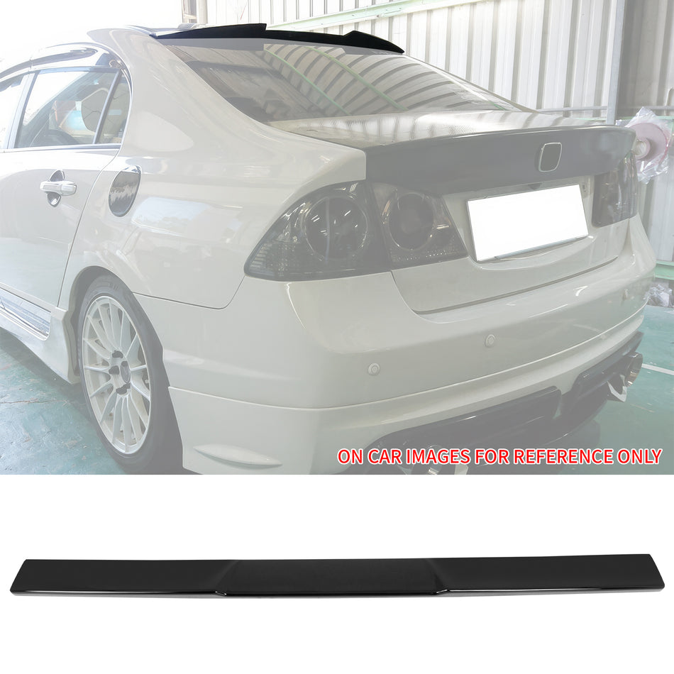 2006-2015 Honda Civic Sedan V Style Gloss Black ABS Rear Roof Spoiler