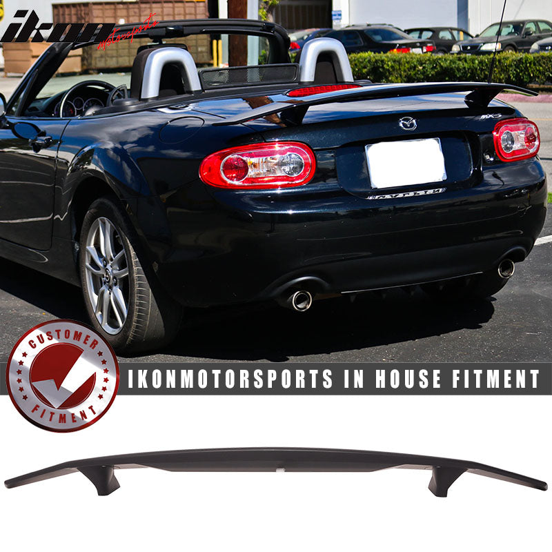 2006-2015 Mazda Miata IKON Type A Matte Black Rear Spoiler Wing ABS