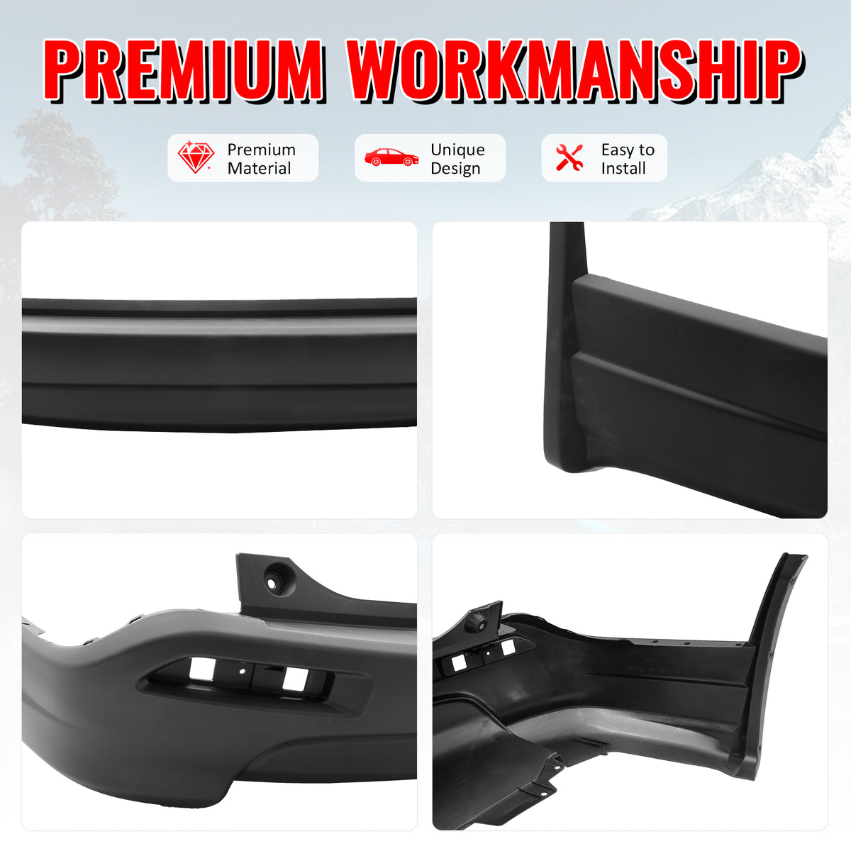 Fits 07-09 Honda CR-V CRV MD Style Rear Bumper Cover Conversion Replacement PP