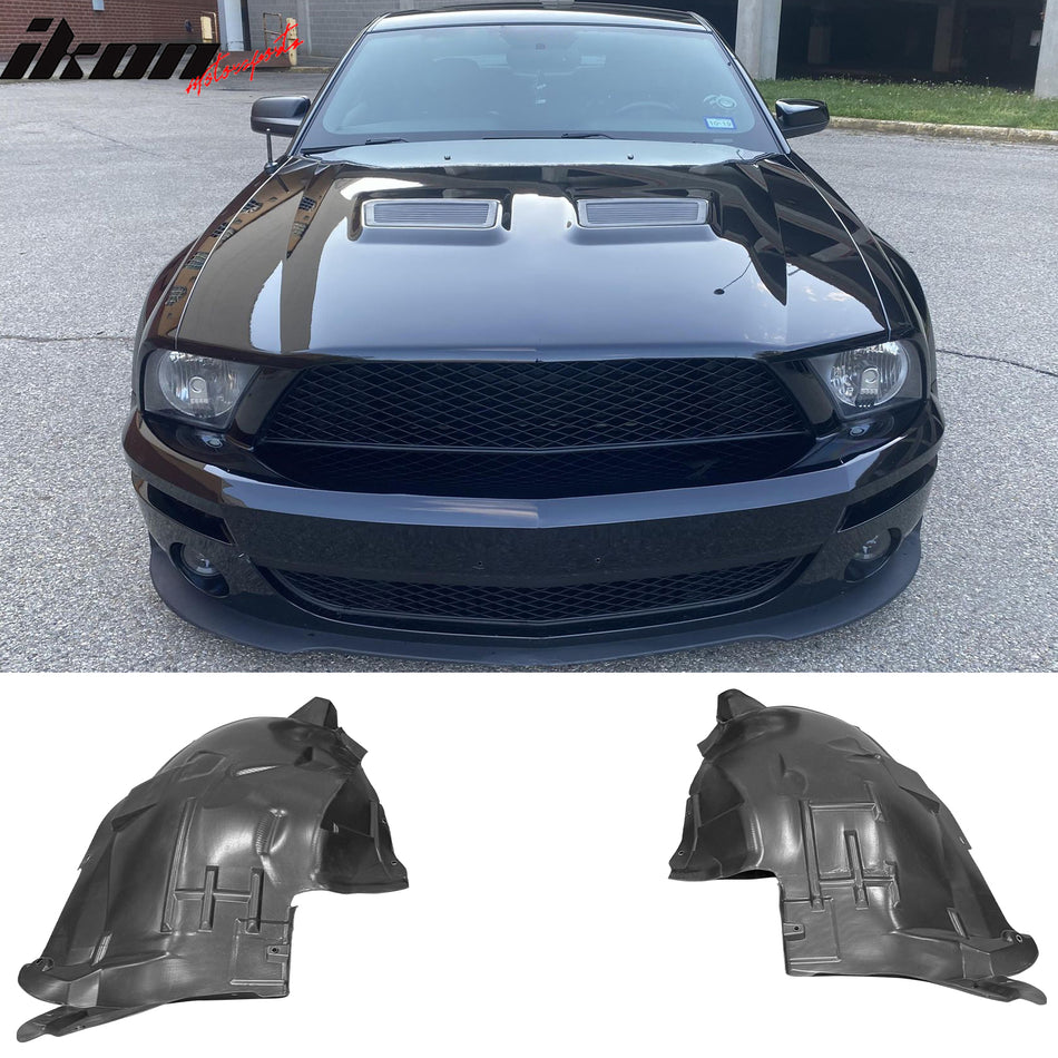 2007-2009 Ford Mustang GT500 OE Style Fender Liners Splash Shield Pair