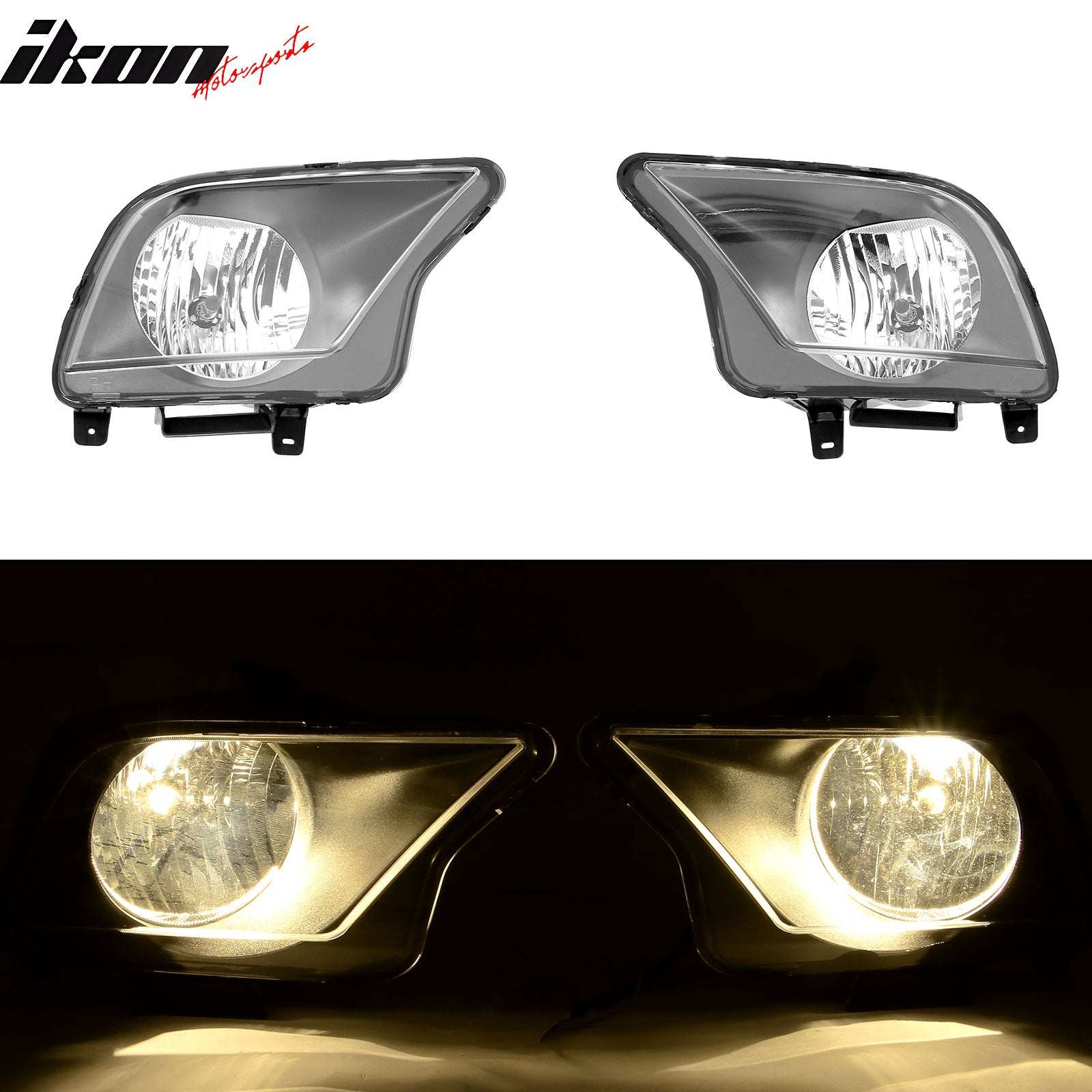 Fits 07-09 Ford Mustang Shelby GT500 OE Style Halogen Bulb Headlights Lamp Pair