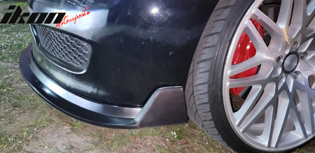 IKON MOTORSPORTS Front Bumper Lip, Compatible with 2007-2009 Infiniti G37 2Dr, MDA V2 Style Unpainted Black PU Front Bumper Lip Lower Splitter Protector