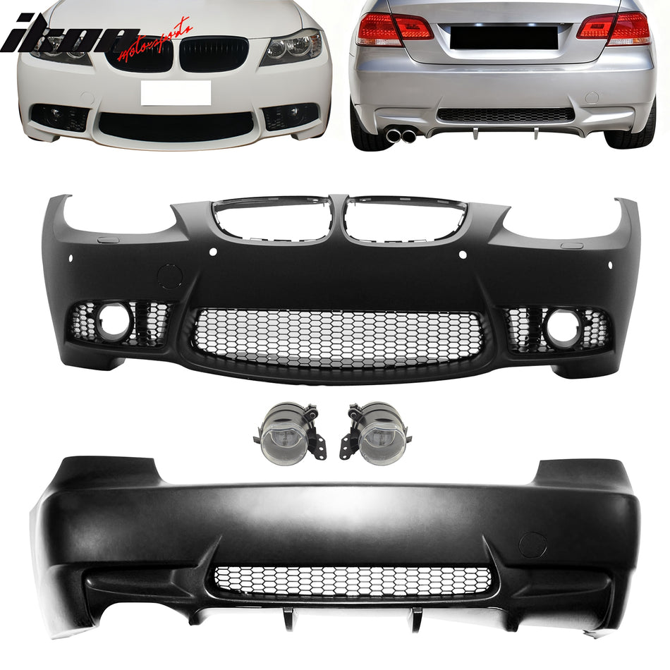 2007-2010 BMW E92 E93 3 Series M3 Style Front & Rear Bumper Cover PP