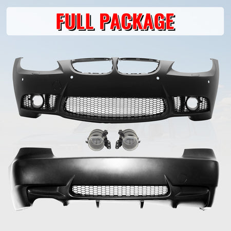Fits 07-10 BMW E92 E93 3 Series M3 Style Fog Lamps Front & Rear Bumper Cover PP