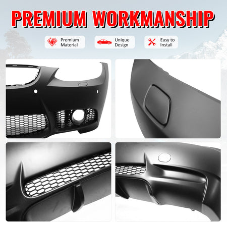 Fits 07-10 BMW E92 E93 3 Series M3 Style Fog Lamps Front & Rear Bumper Cover PP