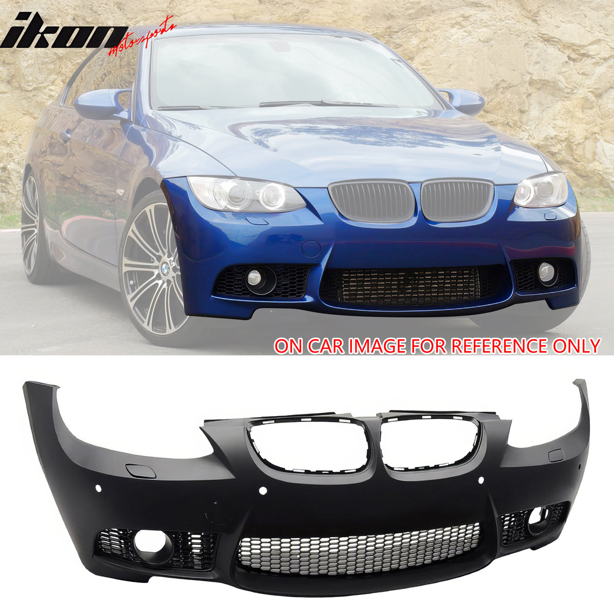 Fits 07-10 BMW E92 E93 3 Series M3 Style Fog Lamps Front & Rear Bumper Cover PP