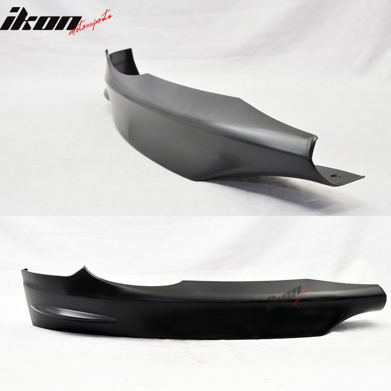 Front Bumper Lip Compatible With 2007-2010 BMW 3-Series, Black PP Front Lip Finisher Under Chin Spoiler Add On by IKON MOTORSPORTS, 2008 2009