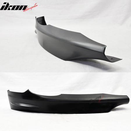 Front Bumper Lip Compatible With 2007-2010 BMW 3-Series, Black PP Front Lip Finisher Under Chin Spoiler Add On by IKON MOTORSPORTS, 2008 2009