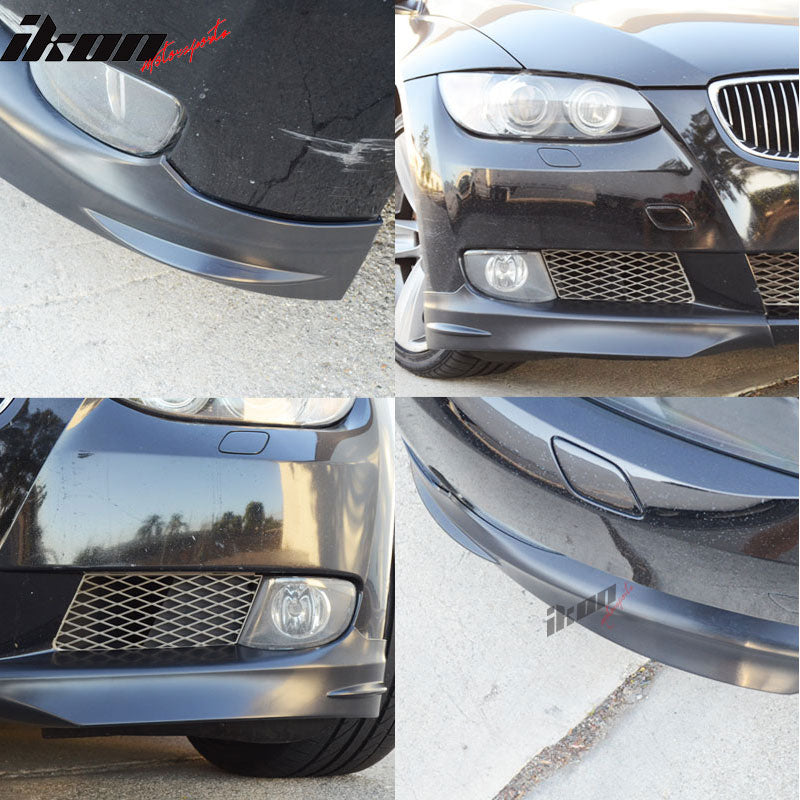 Fits 07-10 BMW E92 E93 3-Series Coupe Pre LCI 2PCS Front Bumper Lip Splitters PP
