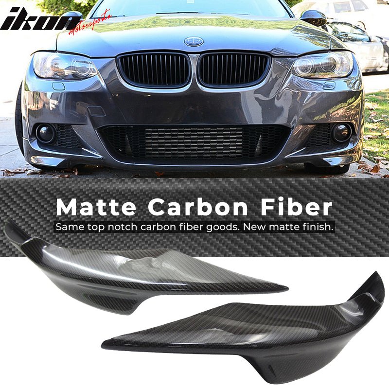 2007 - 2010 BMW E92 M - Tech M - Sport Front Bumper Lip Carbon Fiber CFMatte Black Carbon FiberIkon Motorsports