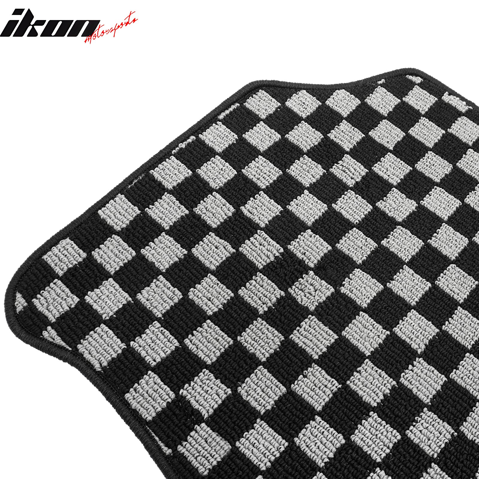 For 07-11 Honda CR-V Auto Floor Mats Non-Slip Carpets Checkered Black Gray Plaid