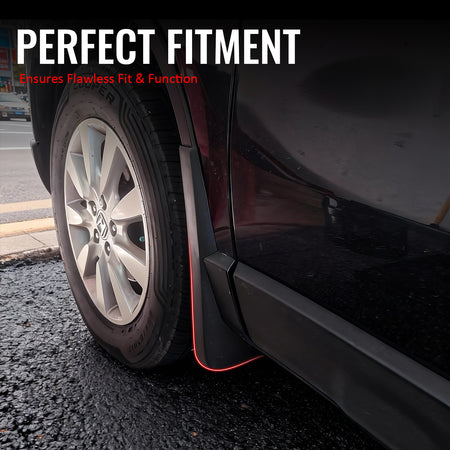 IKON MOTORSPORTS Mud Flap, Compatible with 2007-2011 Honda CR-V, Black PP Polypropylene Mud Guards Splash, Front Rear 4PCS Set