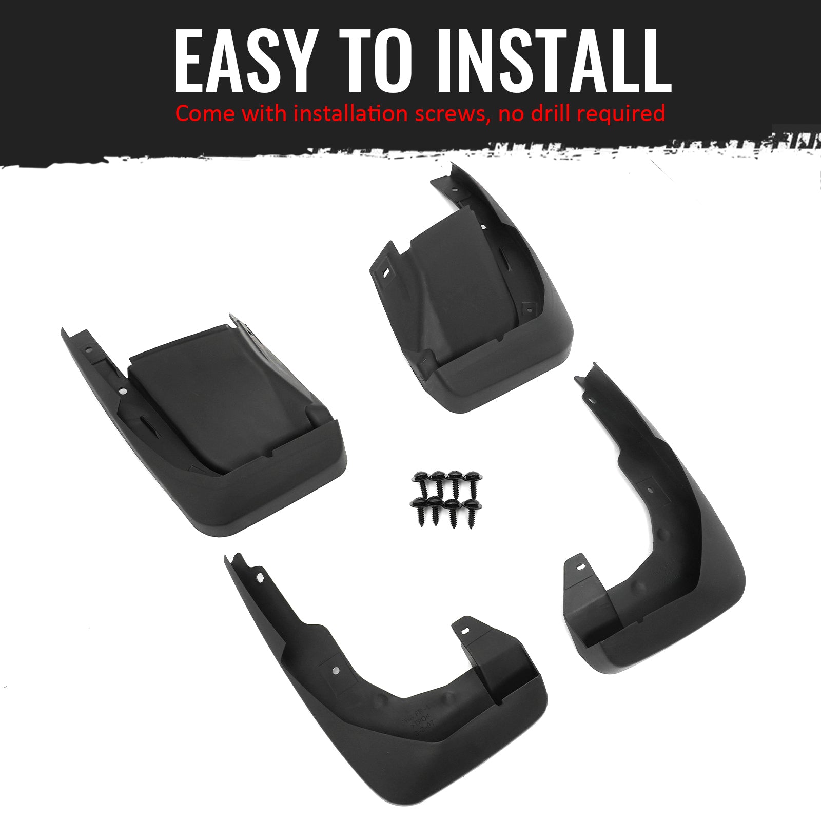 Fits 07-11 Honda CR-V Front & Rear Fender Mud Flaps Wheel Arch Splash Guards PP