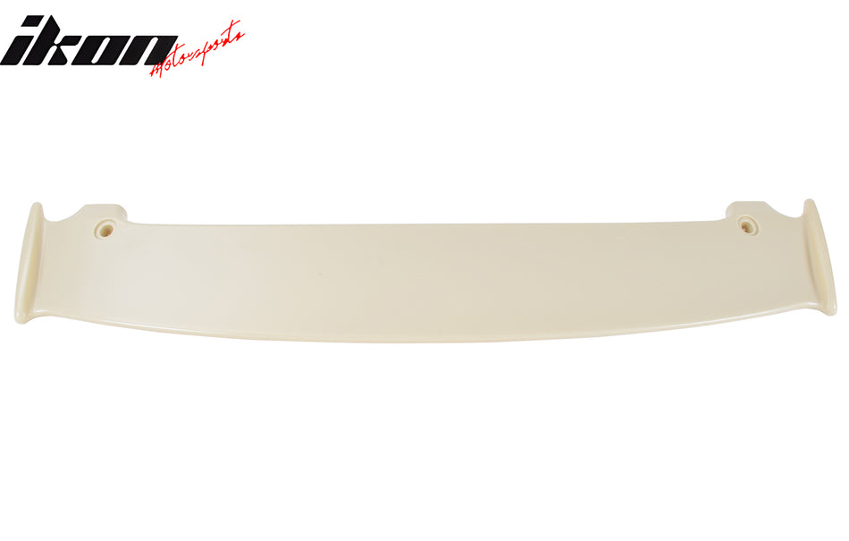 IKON MOTORSPORTS, Rear Window Roof Spoiler Compatible with 2007-2011 Honda CR-V CRV, Mugen Style Unpainted Beige ABS Plastic Top Roofline Windshield Visor Spoiler Wing