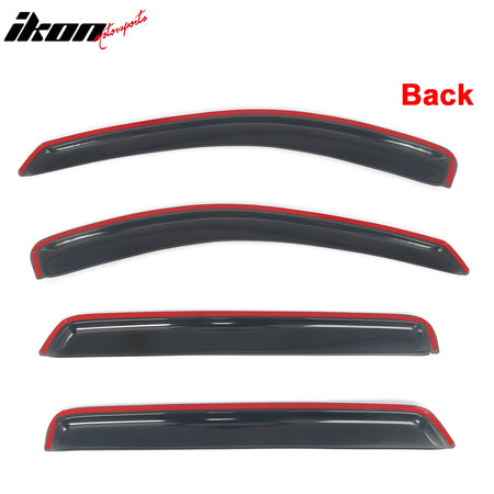 Fits 07-12 Hyundai Santa Fe Acrylic Window Visors 4Pc Set