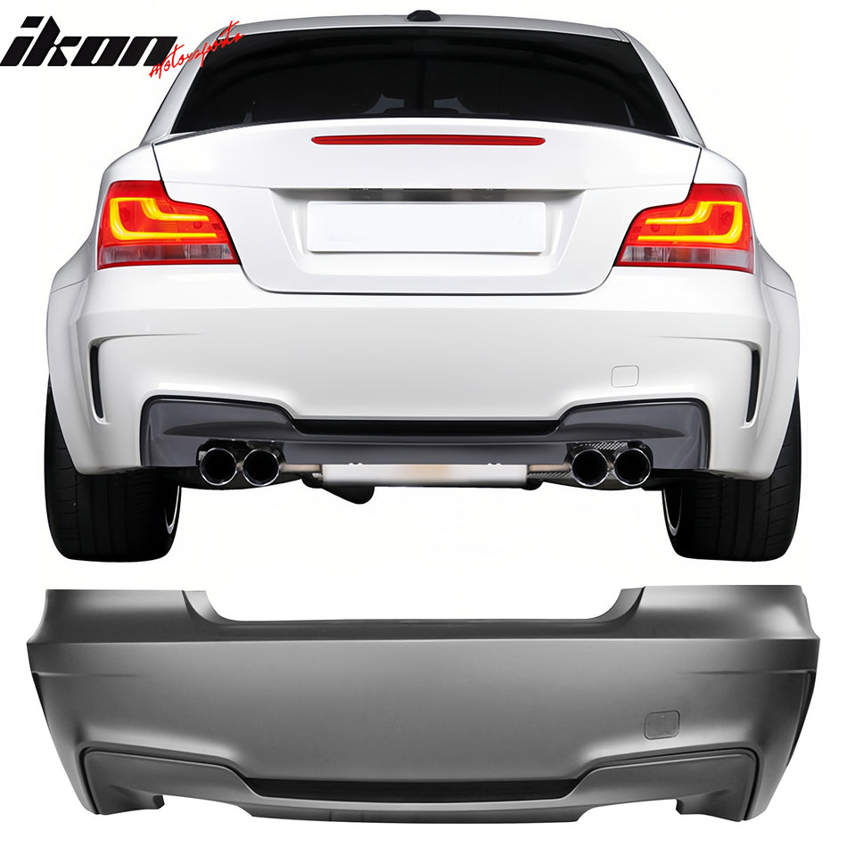 2007-2013 BMW 1-Series E82 Coupe & E88 1M Style Rear Bumper Cover PP