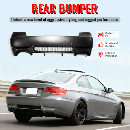 Fits 07-13 BMW E92 E93 3 Series 2Dr M3 Style Rear Bumper Cover Replacement PP