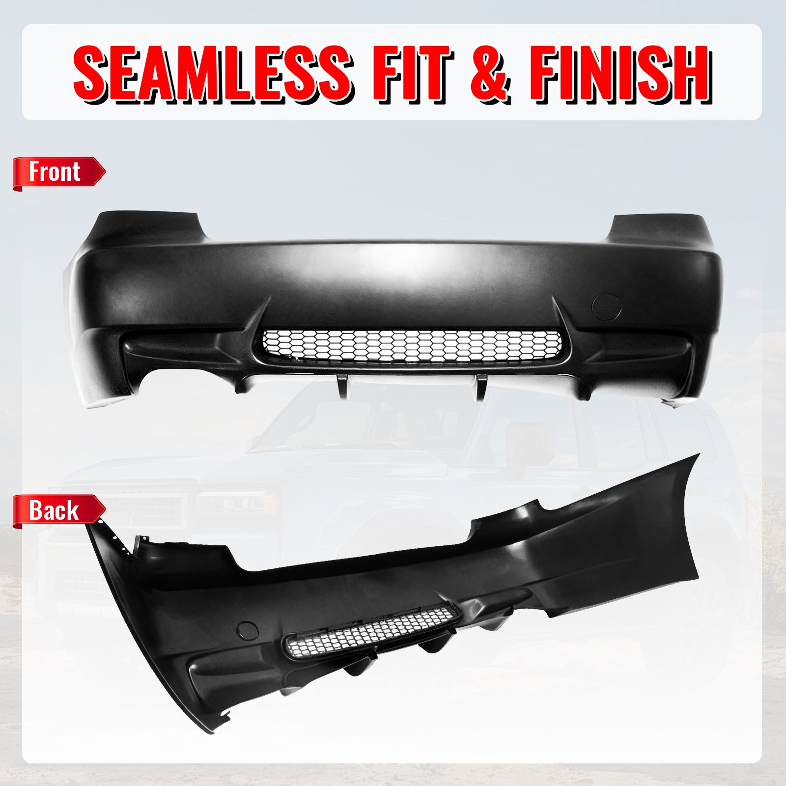 Fits 07-13 BMW E92 E93 3 Series 2Dr M3 Style Rear Bumper Cover Replacement PP